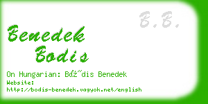 benedek bodis business card